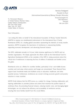 IAMTN Endorsement Letter 2023-1